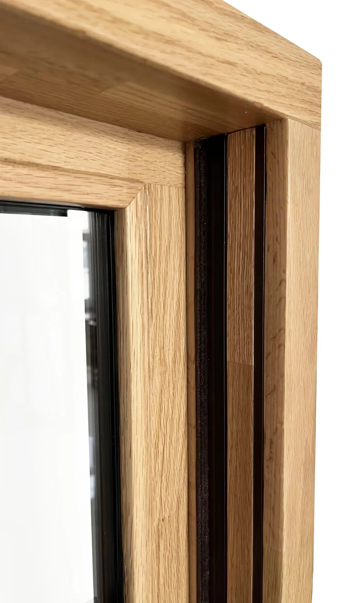 Penjoy Wood Double Glazed Single Hung Craftsman Style Heat Insulated Window with Stainless Steel Screen and Sliding Design