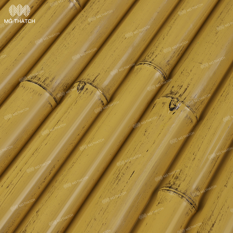 Outdoor Decoration Artificial Synthetic Bamboo Fencing Plastic Non Combustible Building Material