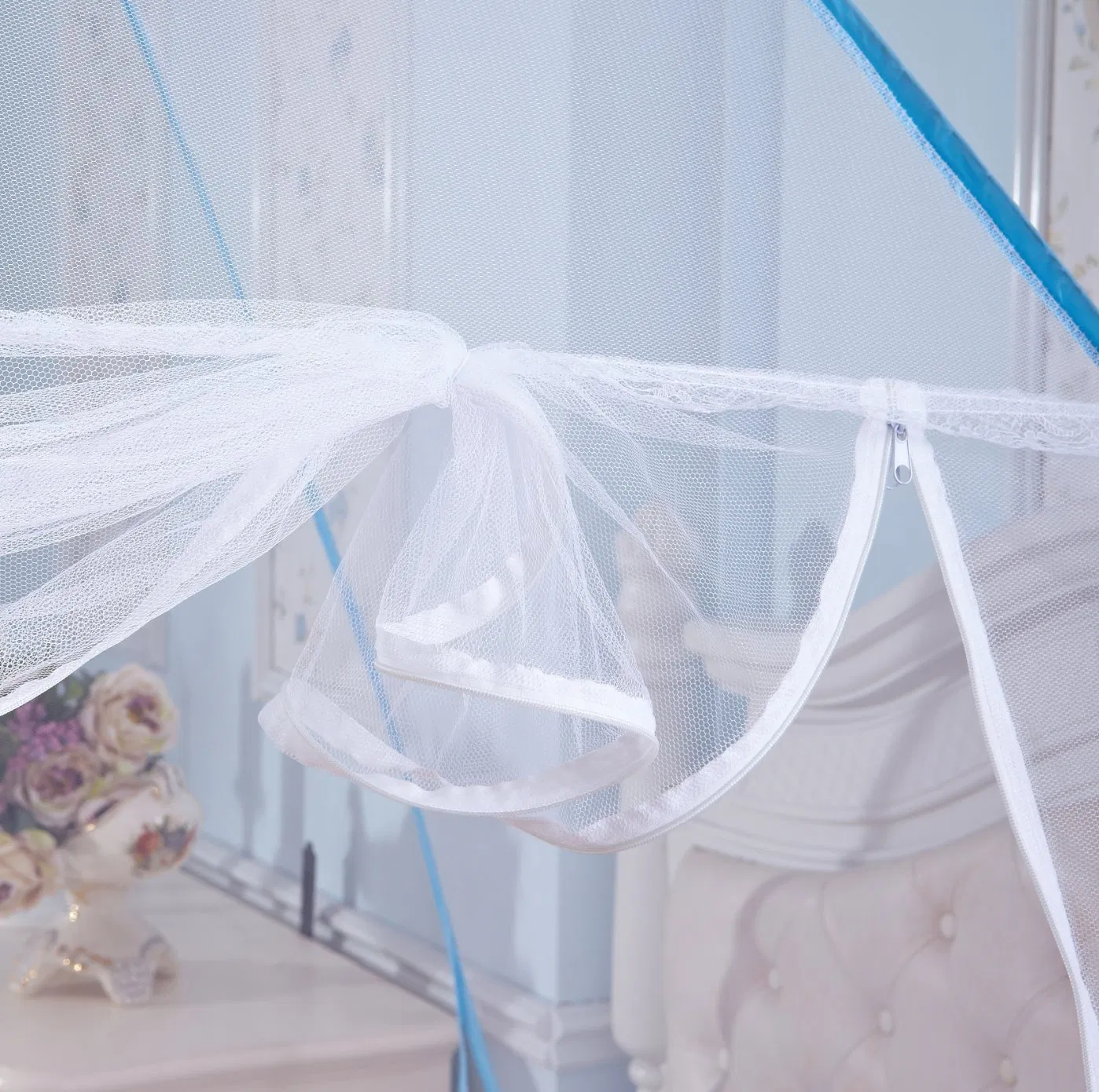 Cheap Pop up Mosquito Net Tent for Double Bed King Size 2 Way Zipper Pop up Mosquito Net