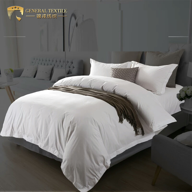 Luxury Hotel Textile 100% Cotton Pillow Cover Bed Sheets