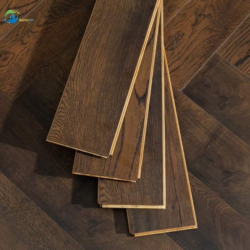 Инженерная доска паркетная елочка 609x115 мм, 3 слоя