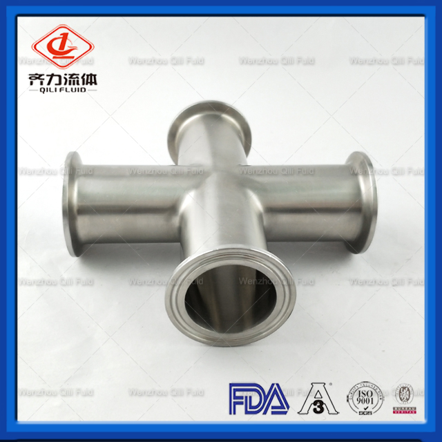 Stainless Steel Pipe Fitting Tri Clamp/Weld Sanitary Cross