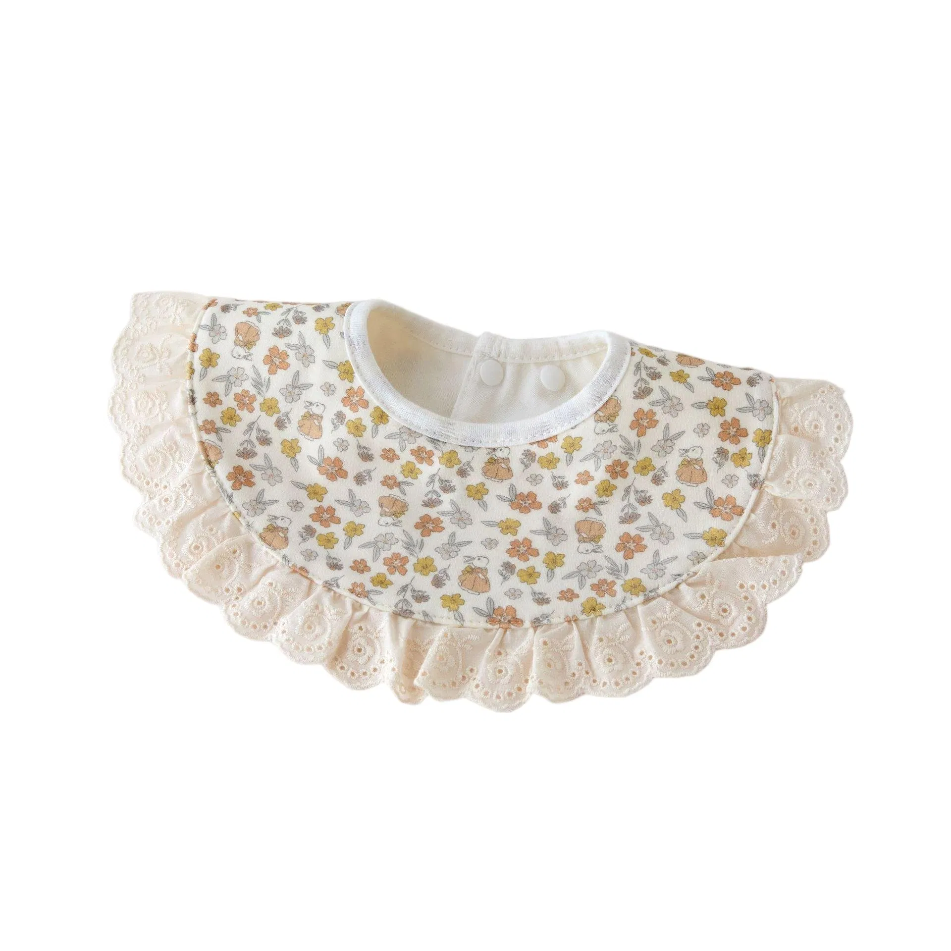 Extra-Large Waterproof Drool Bib for Newborns in Cotton