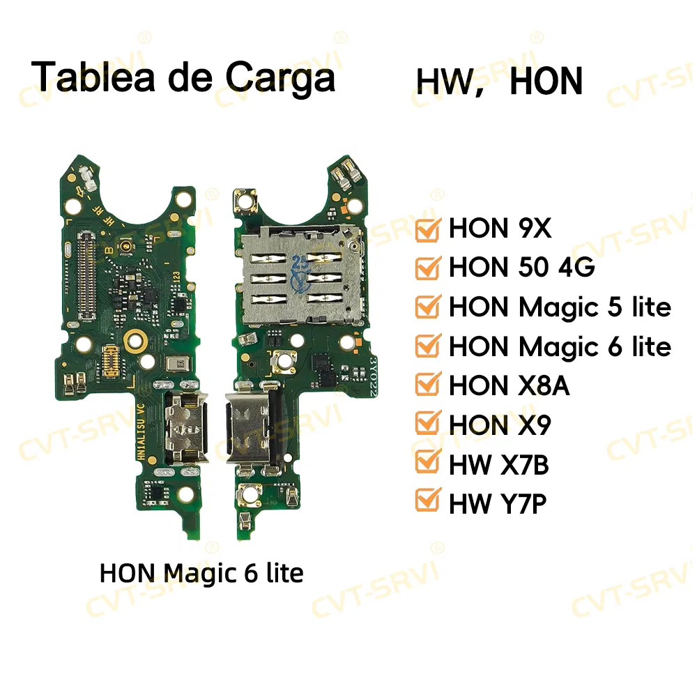 Шлейф разъема зарядки для Honor Magic 6light, 50, 4G, 9X, Huawei X7b