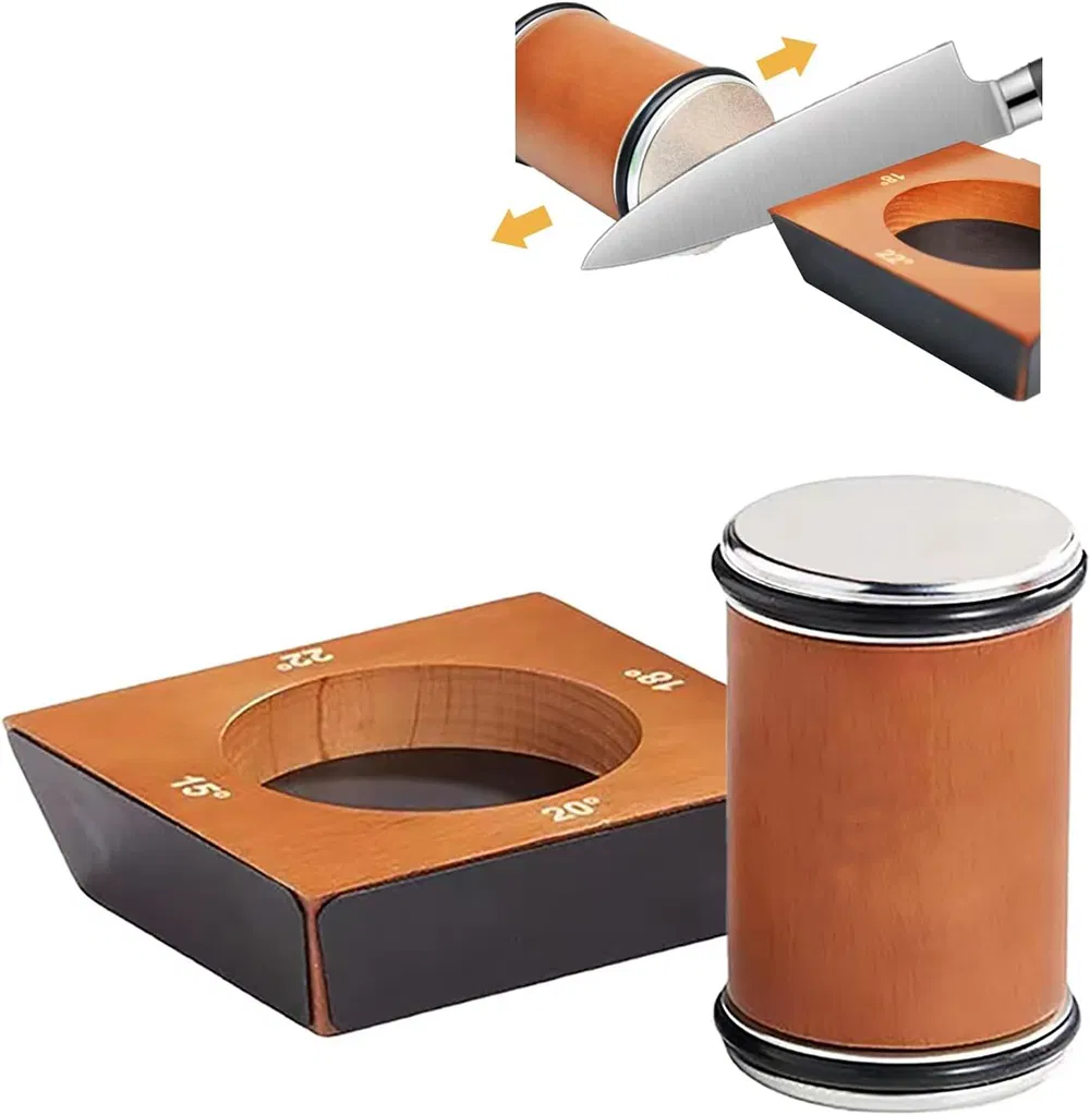 Ds-9910 Rolling Knife Sharpener Four-Sided Grindstone Knife Sharpening Made Easy, Diamond Kitchen Knife Sharpener Tool, Knife Sharpeners for Kitchen Knives
