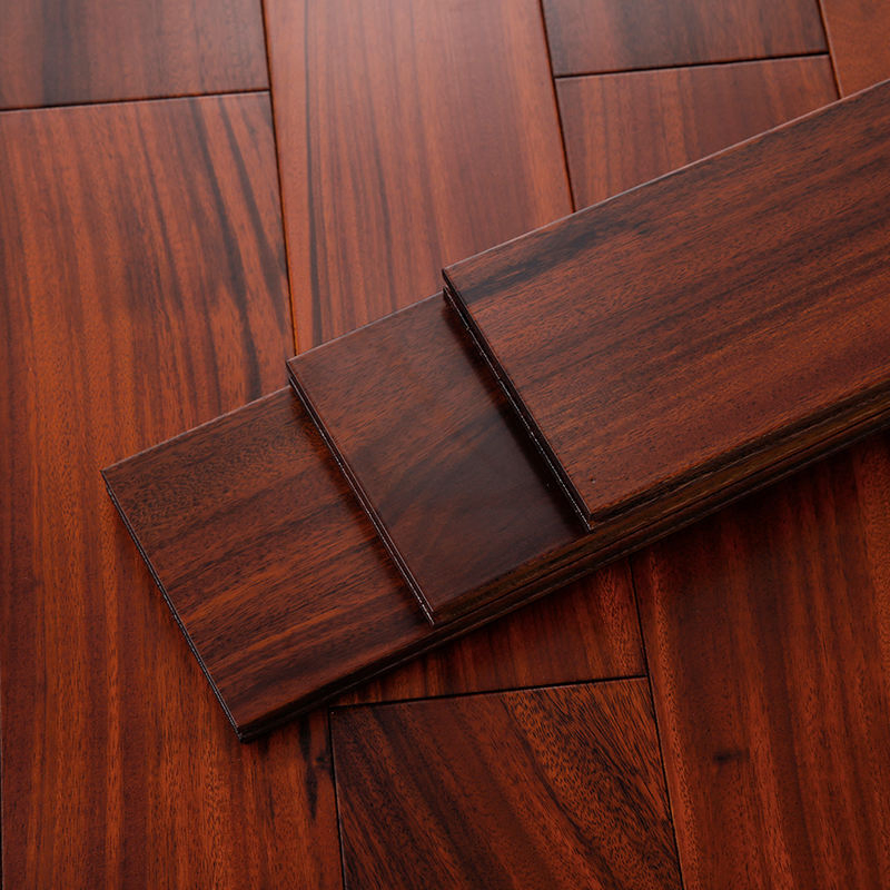 Indoor 18mm Thickness Red Traditional Hardwood Floor 610mm Length Smooth Modern Living Room Solid Wood Flooring