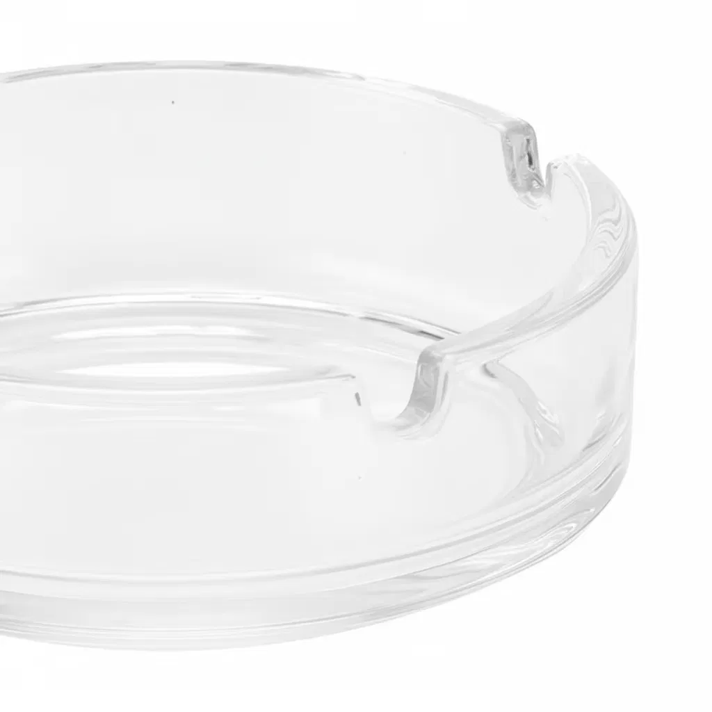 Custom Logo Small Size Round Transparent Crystal Glass Ashtray for Restaurant Hotel and Party Cigar Smoking for Hotel Restaurant