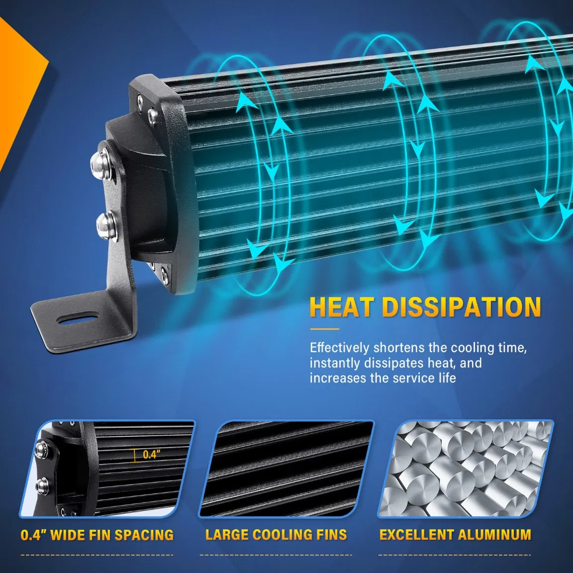 LED Light Bar 7D Lens Triple Row Spot Flood Combo Beam