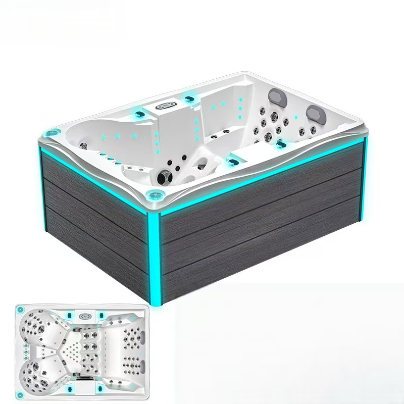 Роскошная уличная СПА-ванна для 4-6 человек с LED-подсветкой