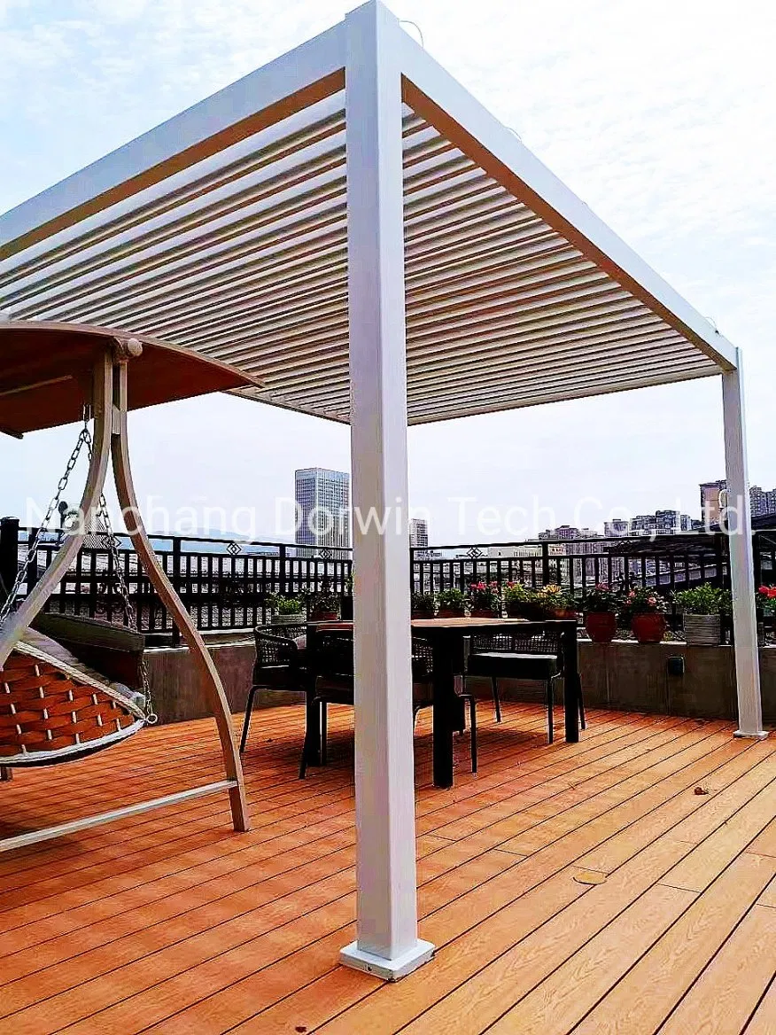 Outdoor Party Pure White Wedding Tent Louver Roof Aluminum Pergola