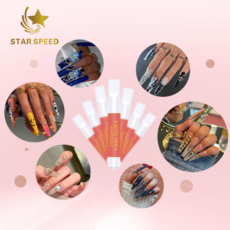 Custom Logo Mini Pink 2g Bond Press on Nails Glue Nail Tips Glue