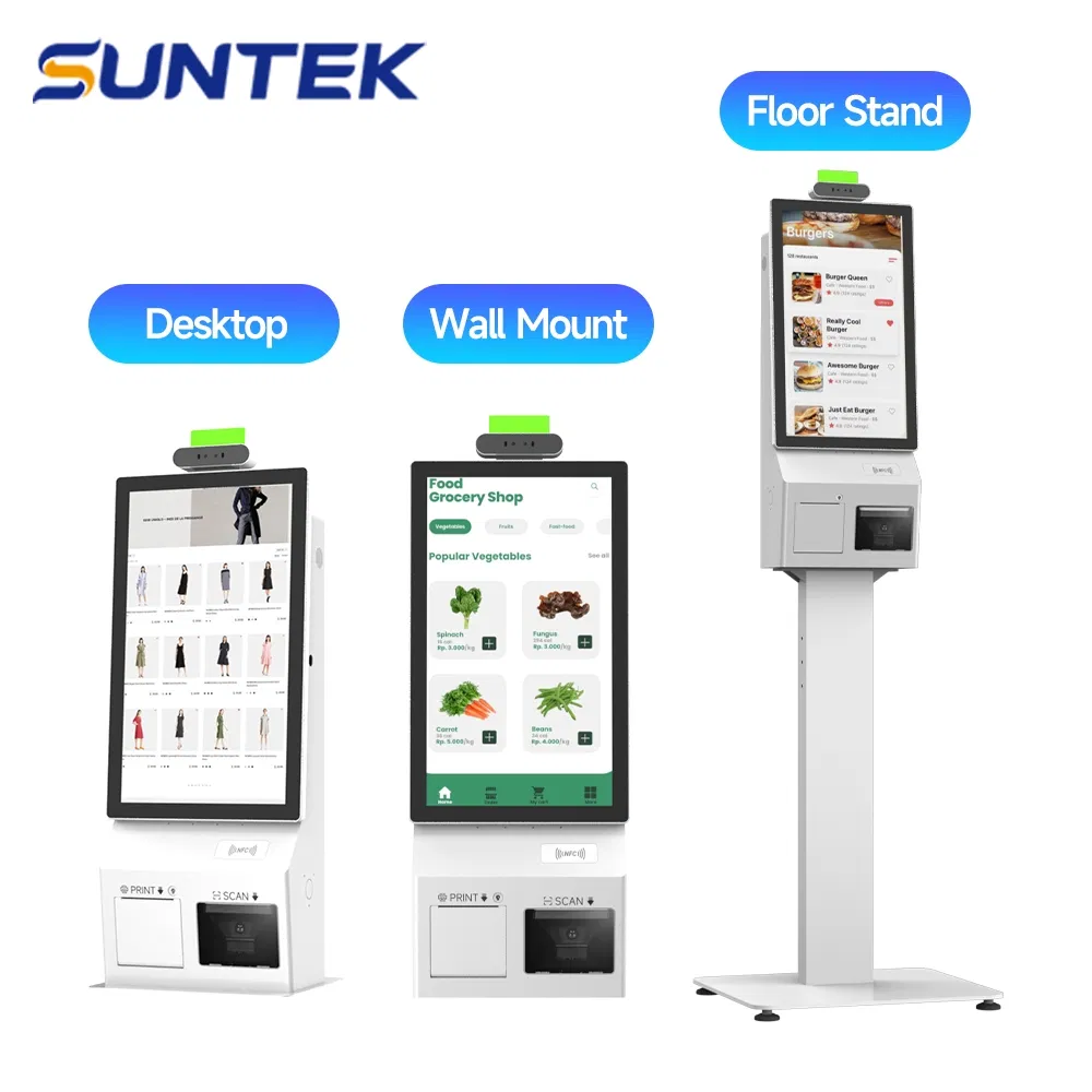 Popular Touch Screen 21.5 Inch Self Service Order Kiosk Desktop Payment Kiosk Suntek Check in Check out Kiosk