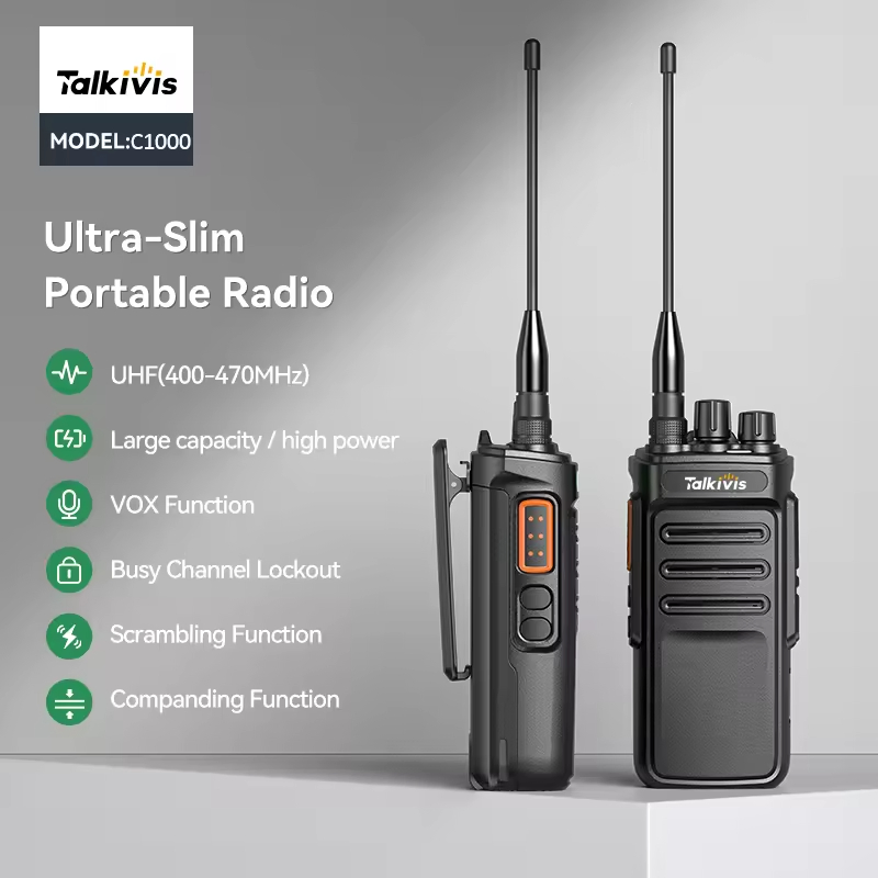 Рация Talkivis Tk-C1000 10W, зарядка Type-C, дальность 30 км