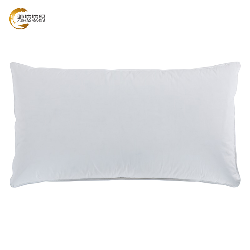 Factory Wholesale 100% Combed Cotton 3 Layers / Chambers Goose / Duck Feather Down Premium Quality King Size Hotel / Home Bed Sleeping Firm Neck Pillow Insert