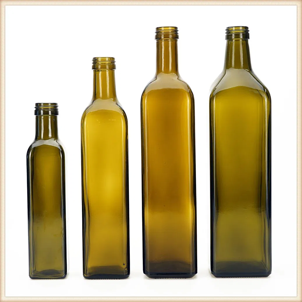 Bulk Supply 500ml Clear Glass Olive Bottle with Durable Thick Wall Construction Material