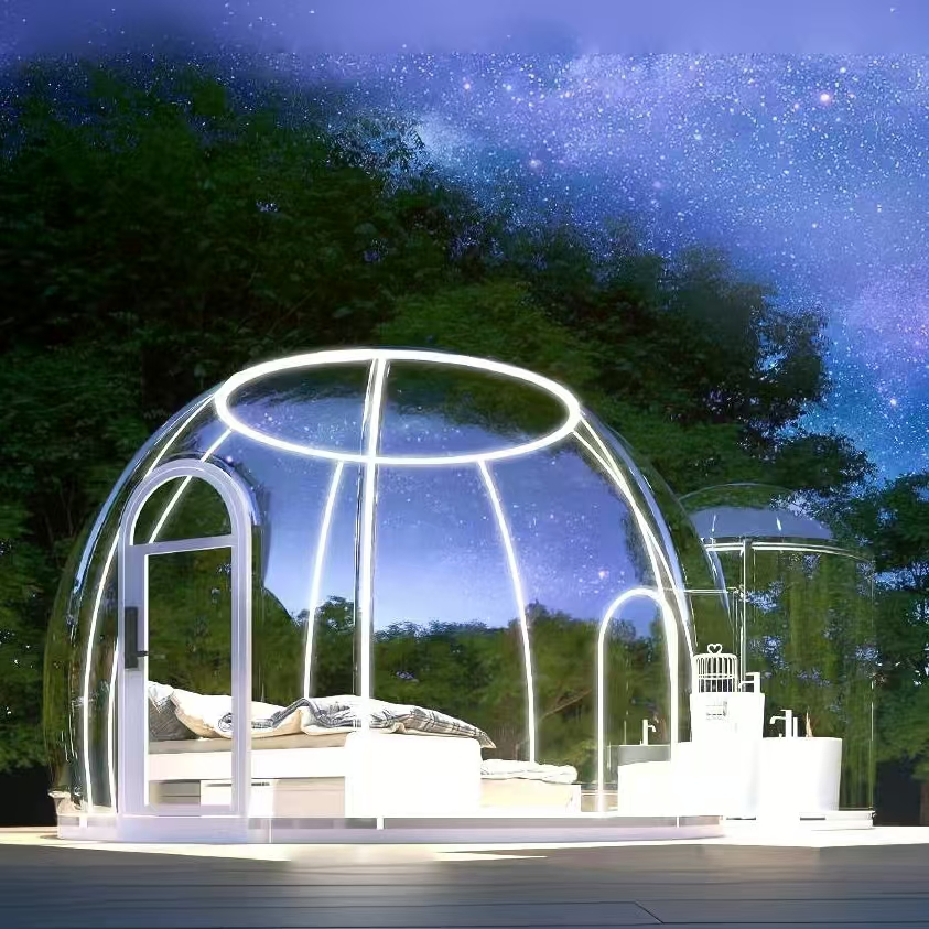 Strong Toughness and High Impact Resistance Seamless Fit Transparent Dome Tent