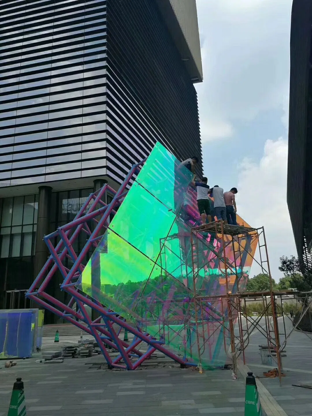 Customized Size 5mm 6mm Coating Dazzle Colour Glass for Building/Decoration