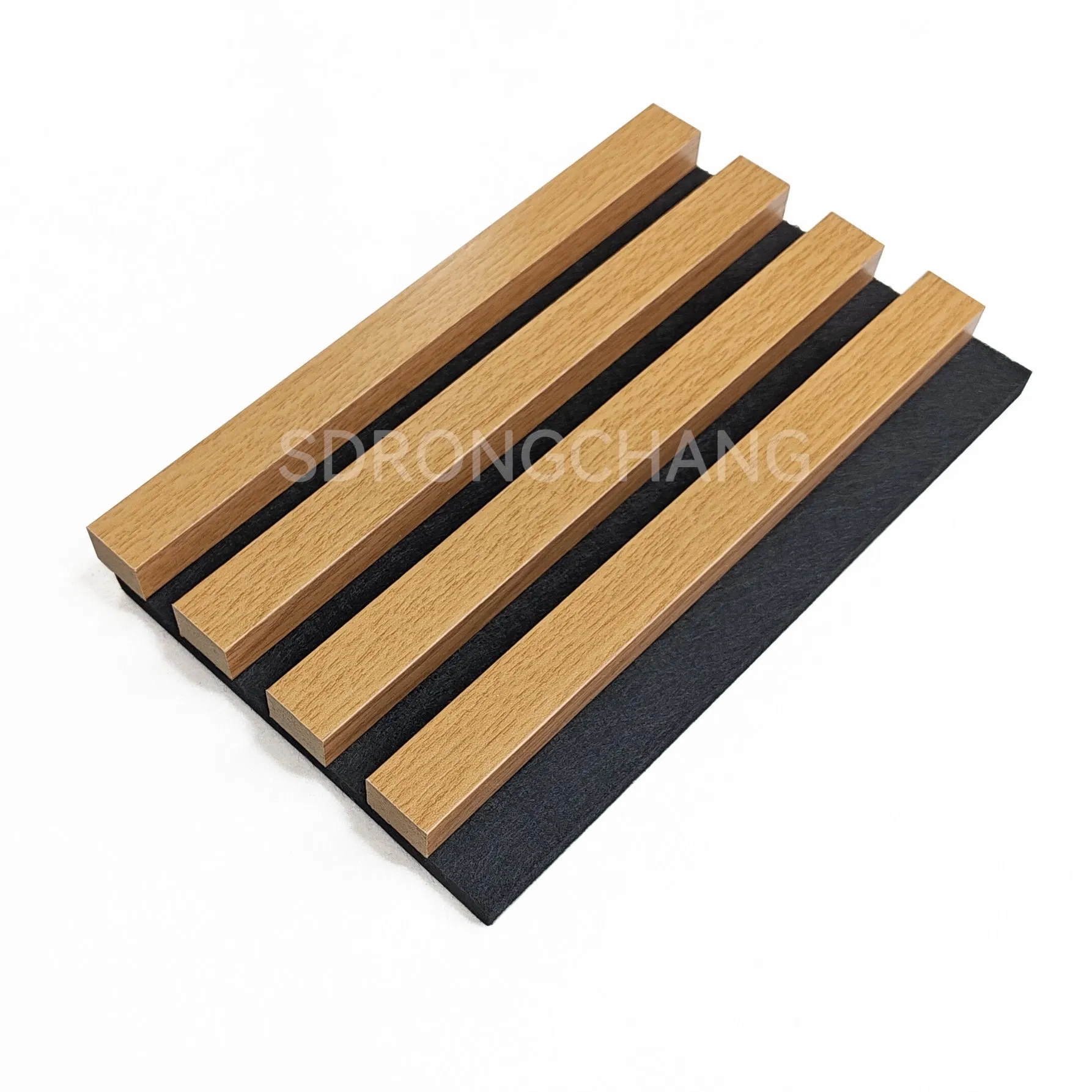 Rongchang Interior Decoration Soundproof Wall Panels MDF Akupanel Wood Slatted Wall Acoustic Felt Panels