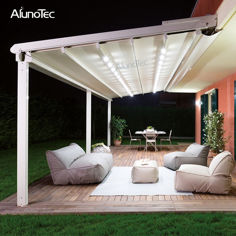 OEM/ODM Customized Wholesale Large Size Motorized Pergola Personalised Outdoor Space Retractable PVC Awning for Patio