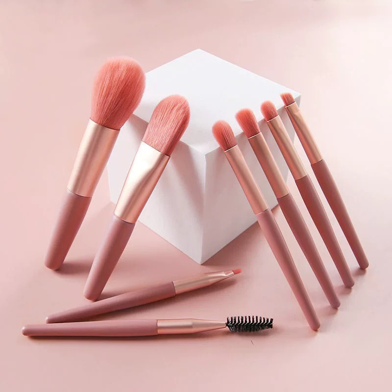 Hot Sale 8PCS Eye Makeup Brush Tools Small Makeup Brush Set Travel Portable Professional Makeup Brushes Logo
