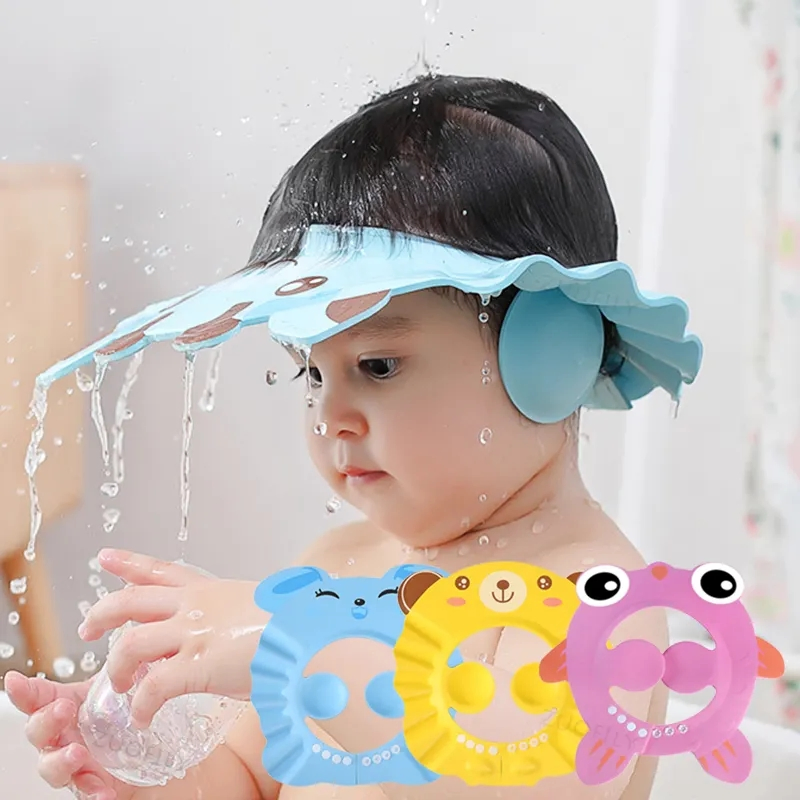 Baby Shower Soft Hat Adjustable Hair Wash Hat Shower Cap