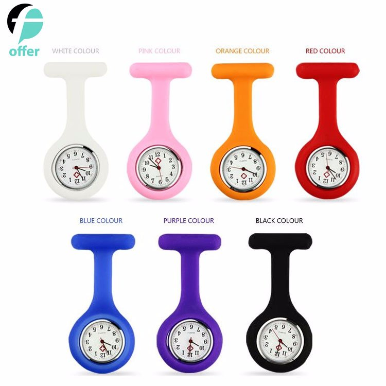 Nurses Fob Watch Brooch Blue Silicon Gel Fob Watches