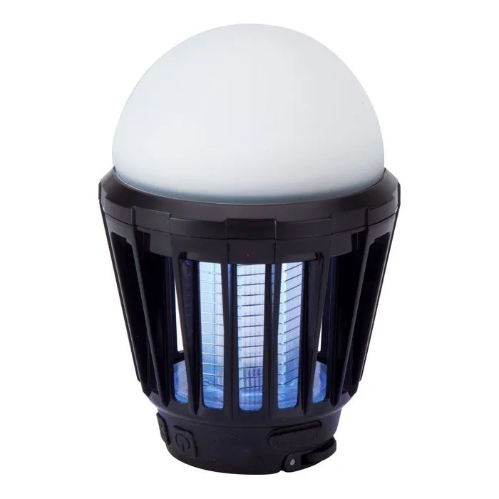 Portable 2-in-1 Insect Killer and LED Lamp with Electric Shock, Waterproof, Rechargeable - Ideal for Garden and Outdoor Use