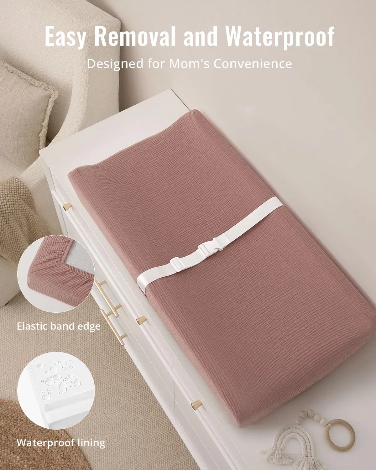 Portable Custom Baby Diaper Changing Pad Foam Table Changing Mat for Dresser