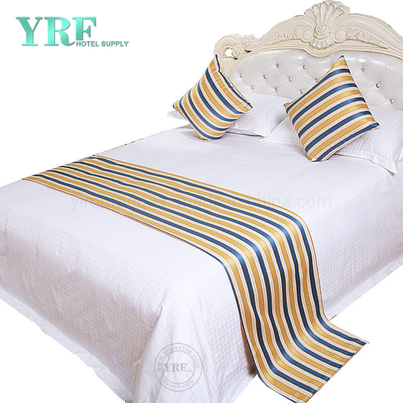 Inn Double Room Modern Simple Thicken Geometric Design Blue Decorate Bed Flags