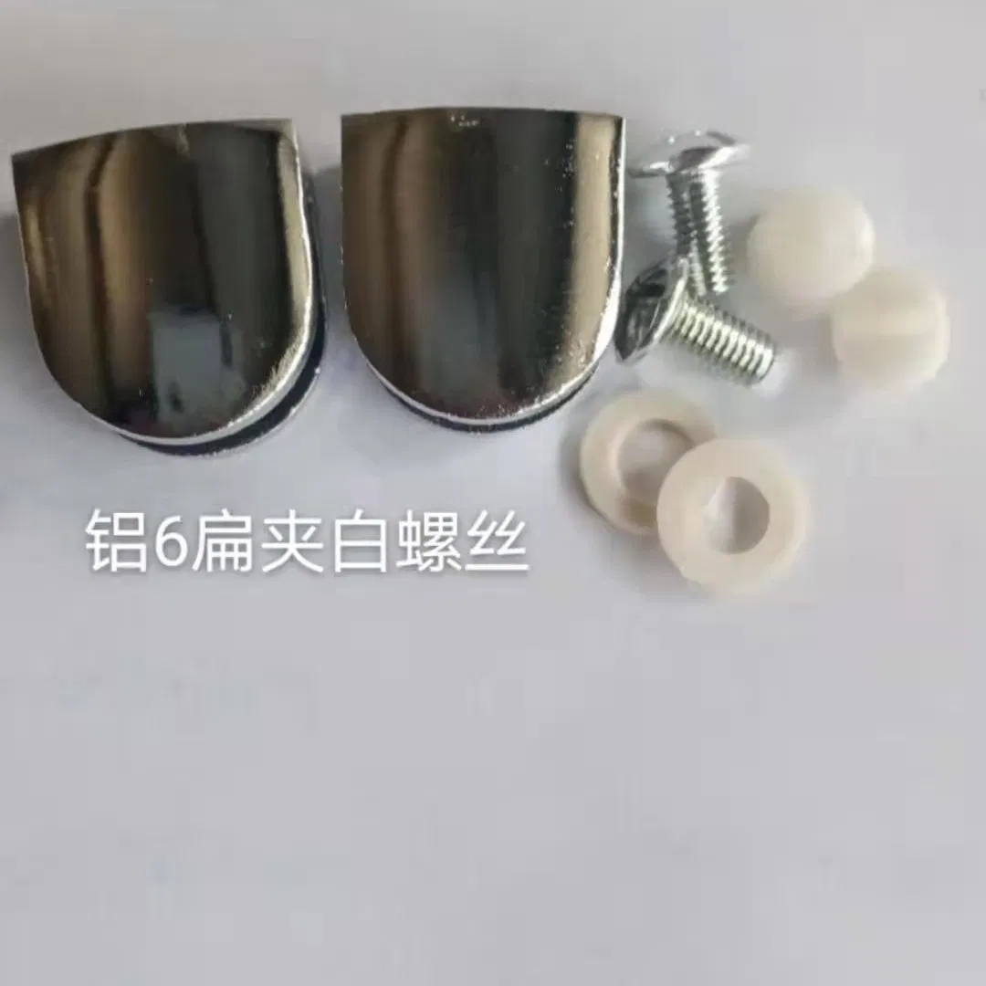 Chrome Golden Plating 4-12mm Glass Shelf Mirror Fitting Small/Big Clip
