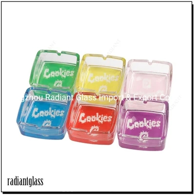 Colorful Glass Smoking Ashtray Shisha Hookah Rolling Paper Smoking Accessories