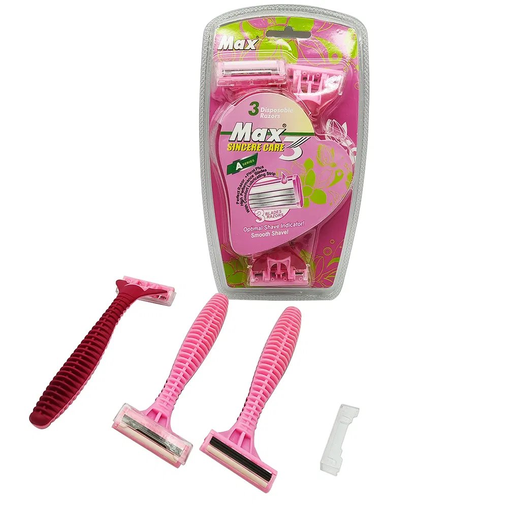 OEM Custom New Design Razor 3 Blade Women Shaving Razor Disposable