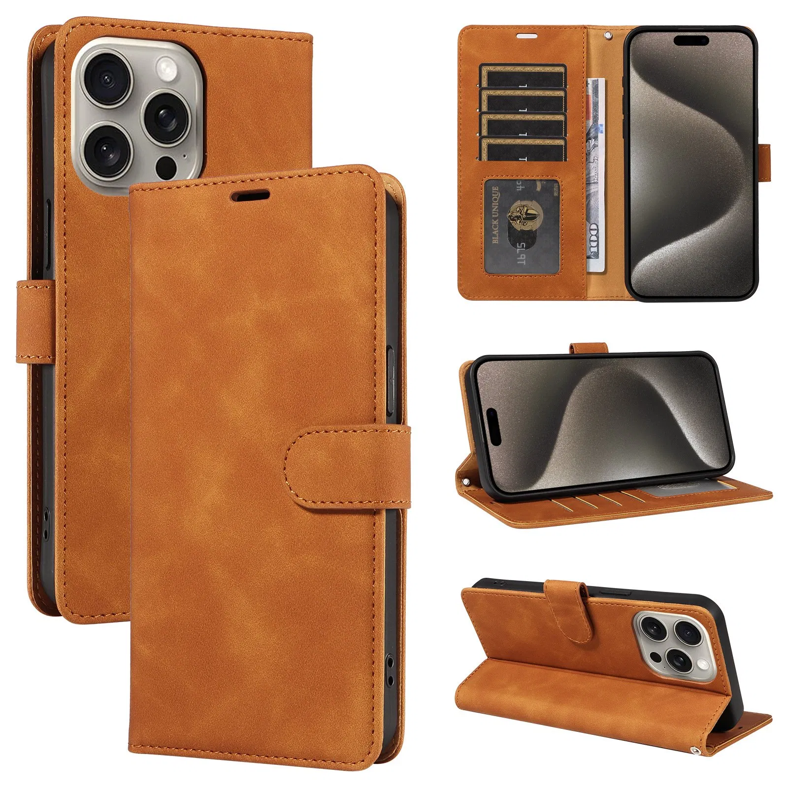 Suitable for iPhone 17 Phone Case Leather Cover Anti-Theft Flip Cover Protective Cover