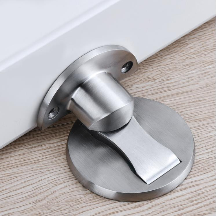 304 Stainless Steel Modern Style Optional Door Stops Heavy Duty Stainless Steel Magnetic Invisible Door Stopper