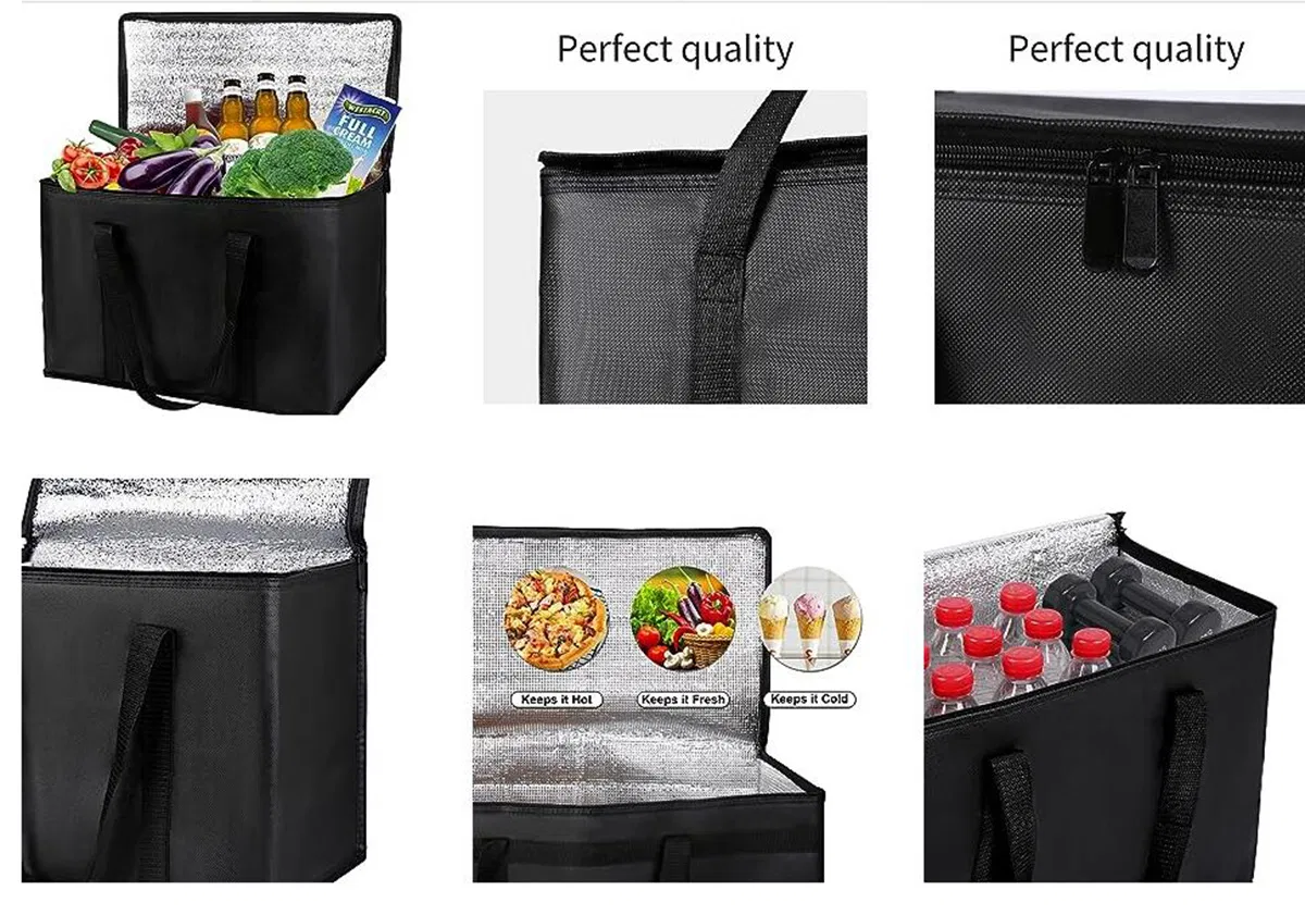 2-Pack XL-Large Reusable Collapsible Shopping Insulated Bags