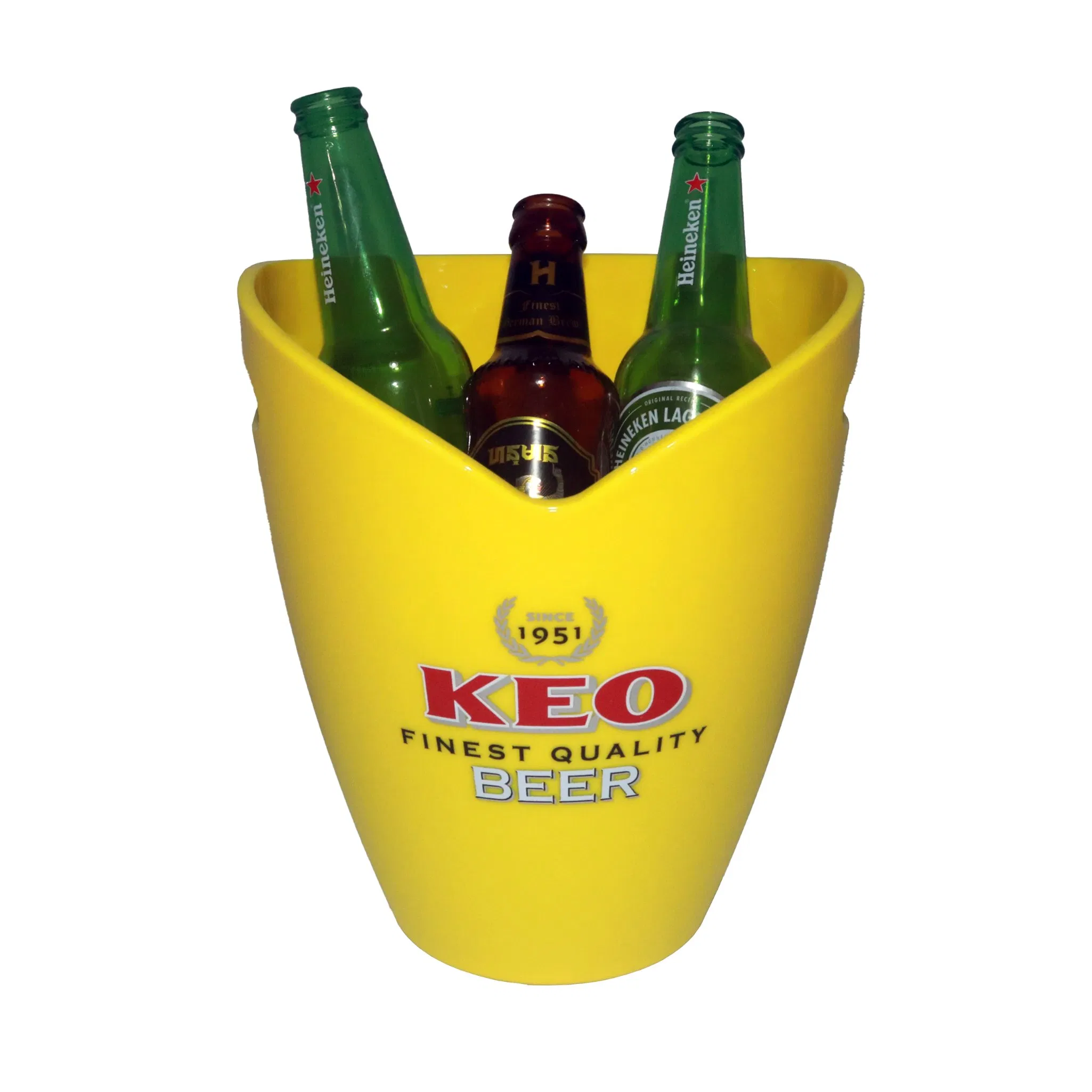 Elegant Shape Food Safe BPA Free Durable Smooth Surface Outdoor Plastic Ice Bucket Hotel with Handles for All or Nothing Brewhouse