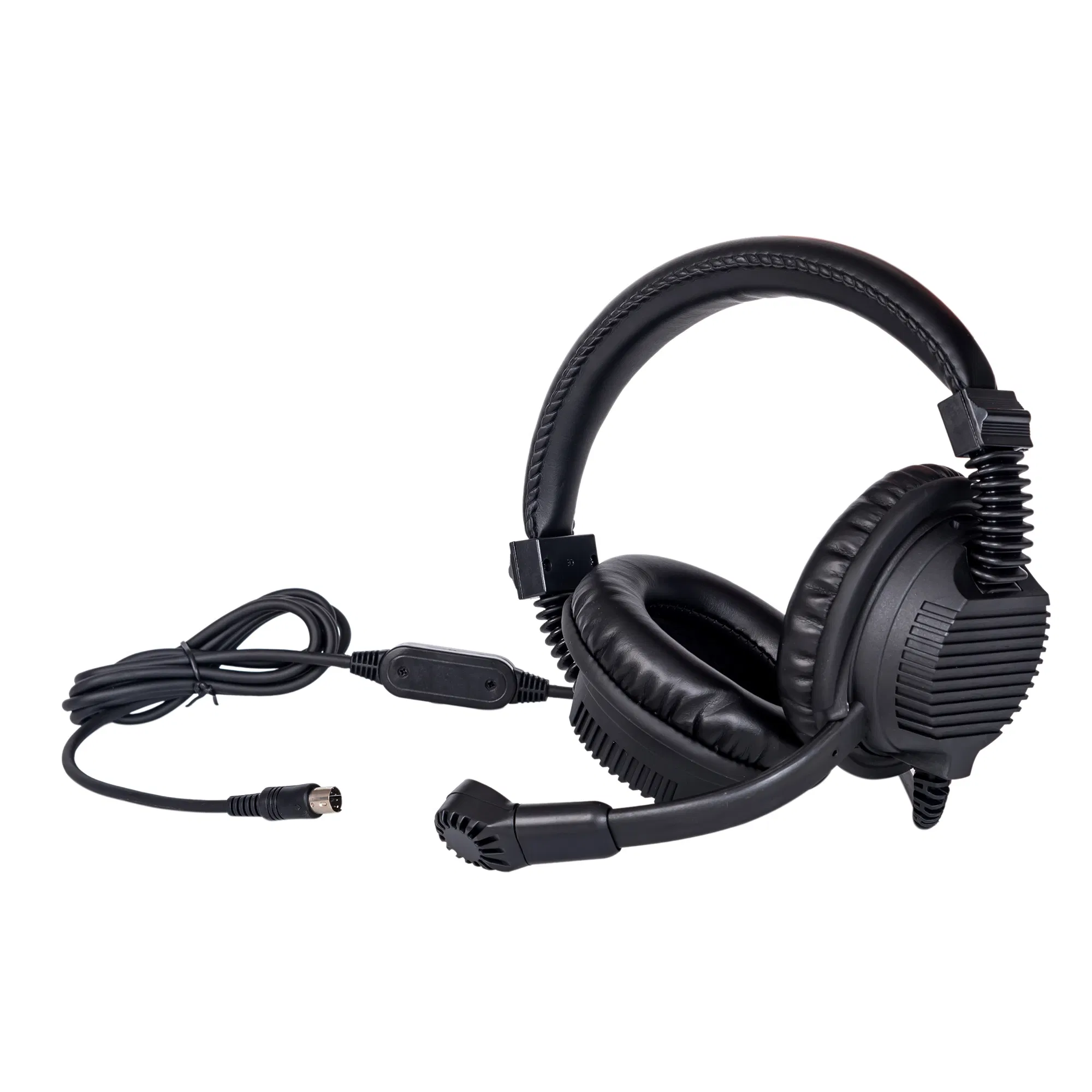 New Language Lab Headset Computer Lab English Learning Ear Hook Head Cancelling Headset 2*3.5mm 5 DIN Rj12 Headphone Mastero Headset USB Noise Cancelling