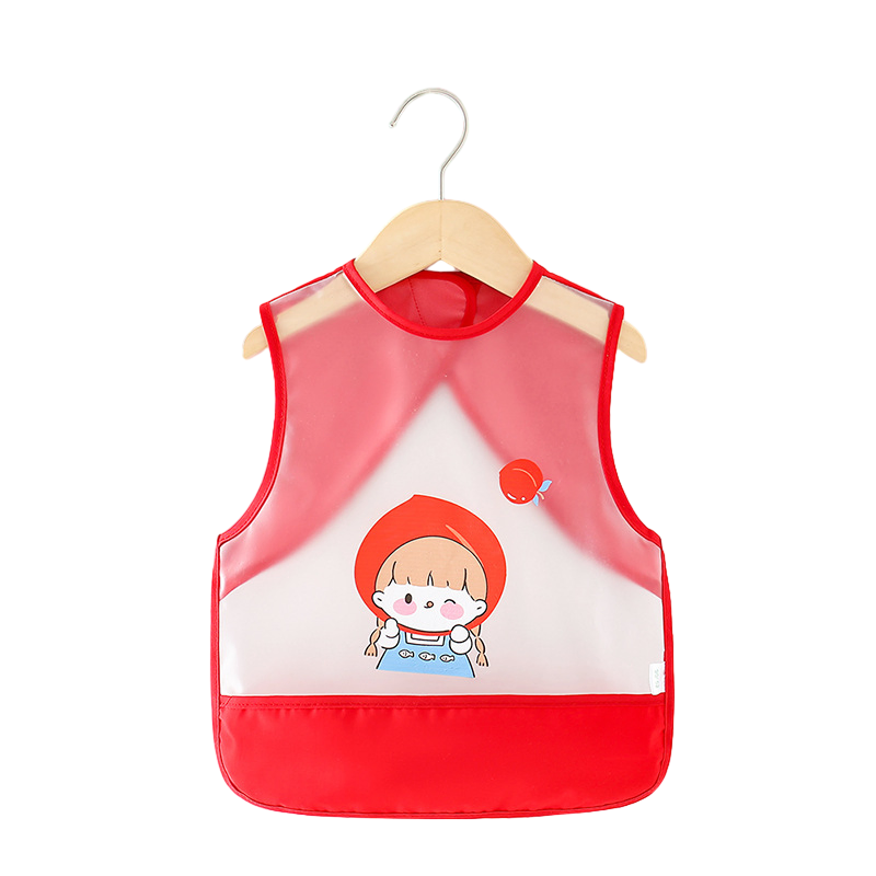 Baby Bibs Waterproof Toddler Baby Apron with Snap for Girls Eating