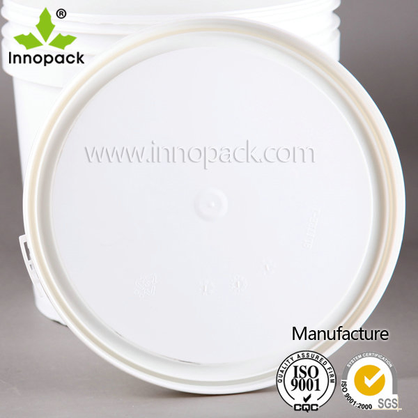 White Round Injection Moulding 2.5L Plastic Pail for Milk