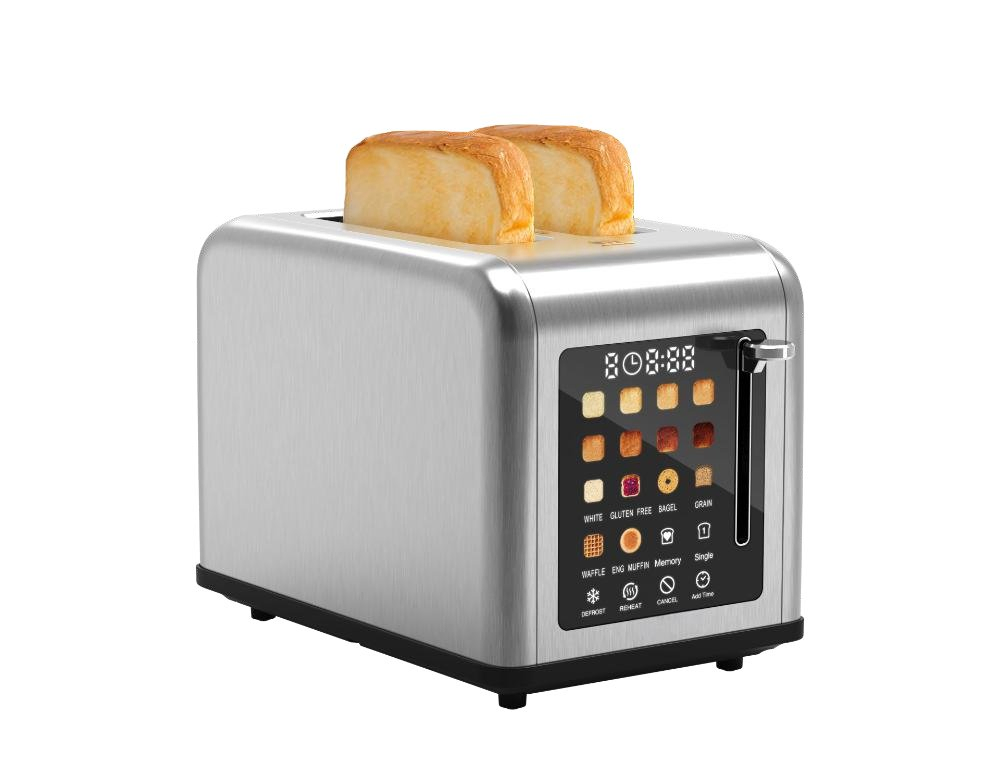 2 Slice Toaster with Super Large Digital Screen, Shows The Selected Toast