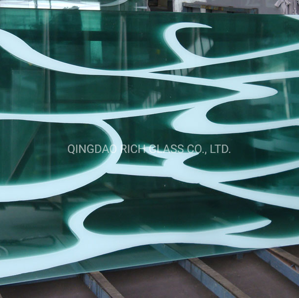 Custom Size Ceramic Silk Screen Digital Printing Decoration Tempered Glass for Building Partition Railing Doors