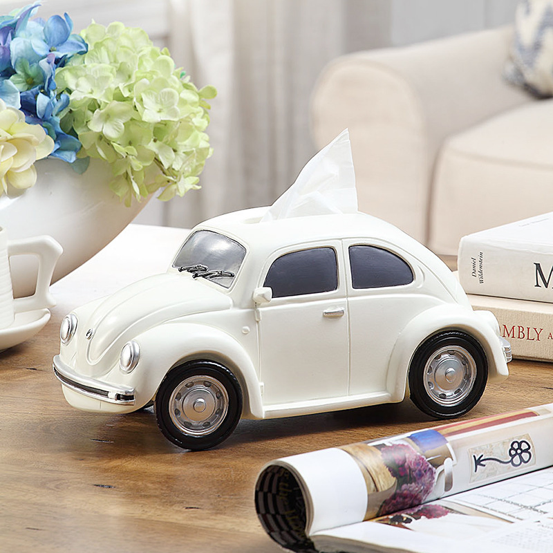 Custom Box Tissue Home Tabletop Resin Car Shape Tissue Box