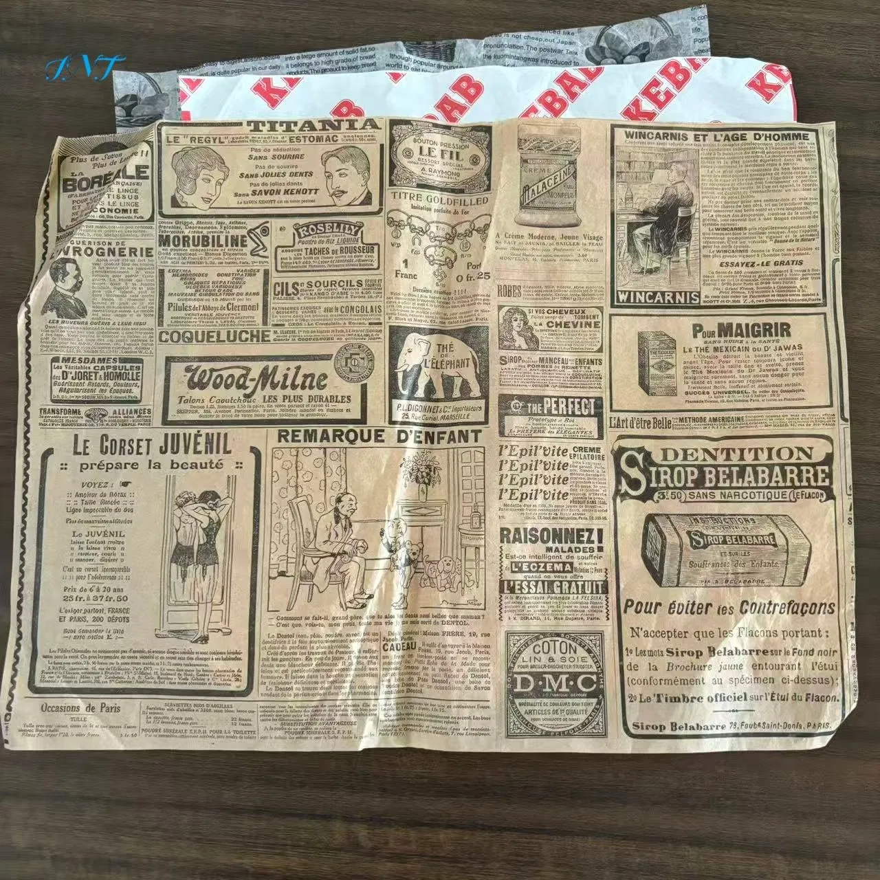 Disposable Custom Printed Table Placemat Paper Matsfor Restaurant Catering Service