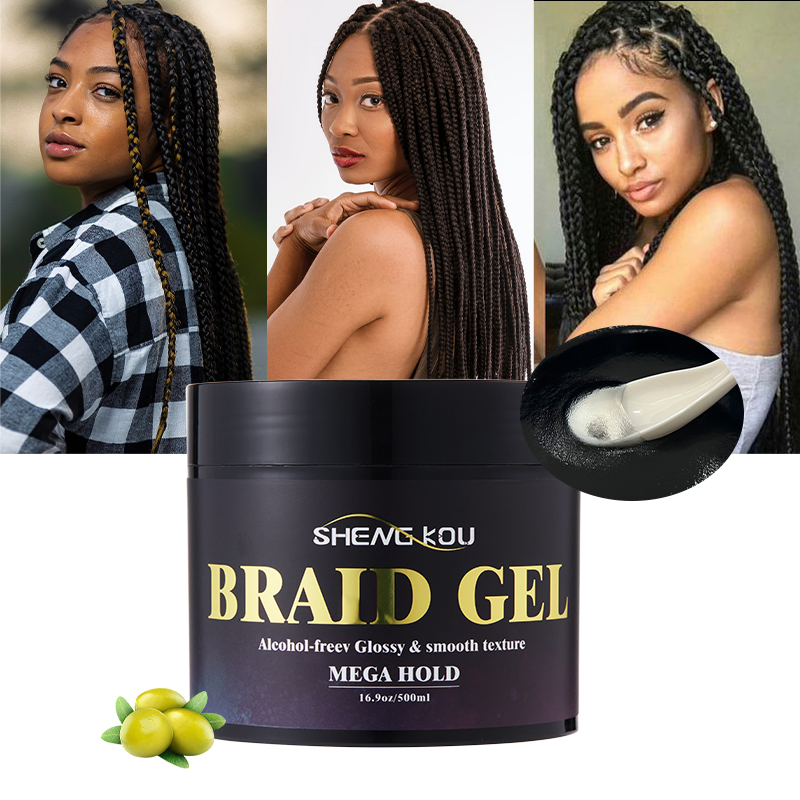 OEM/ODM Wholesale Loc N Twist Hair Styling Wax Castor Oil Braid Gel Extra Hold Private Label Braiding Gel