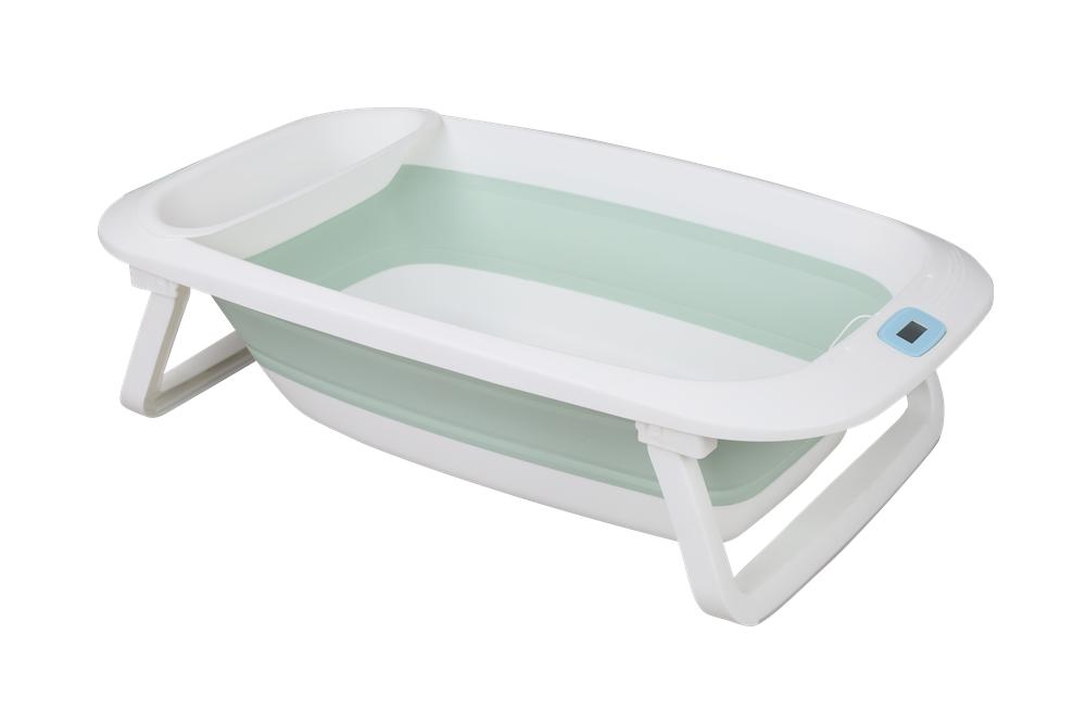 Intelligent Thermometer Collapsible Baby Bath Tub for Kids Bathing