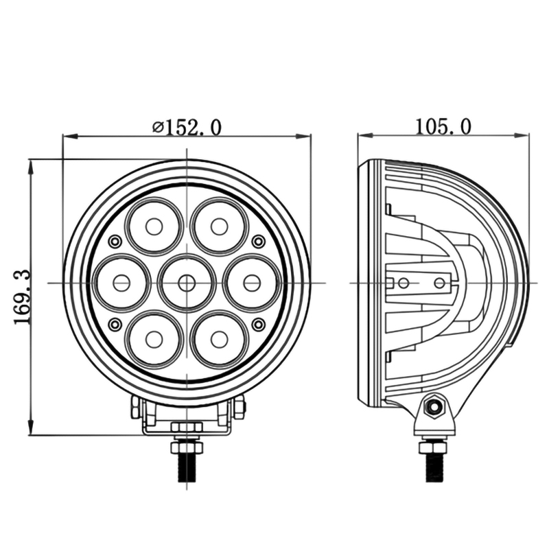 Красный светодиодный стоп-сигнал, поворотник и габарит с функцией заднего хода