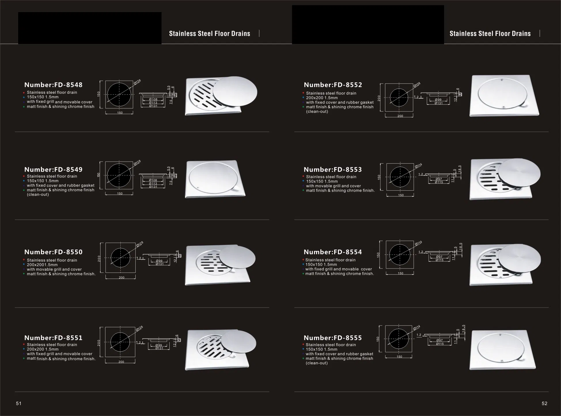 Sleek Channel Drainage System with Fast Flow Rate for Showers