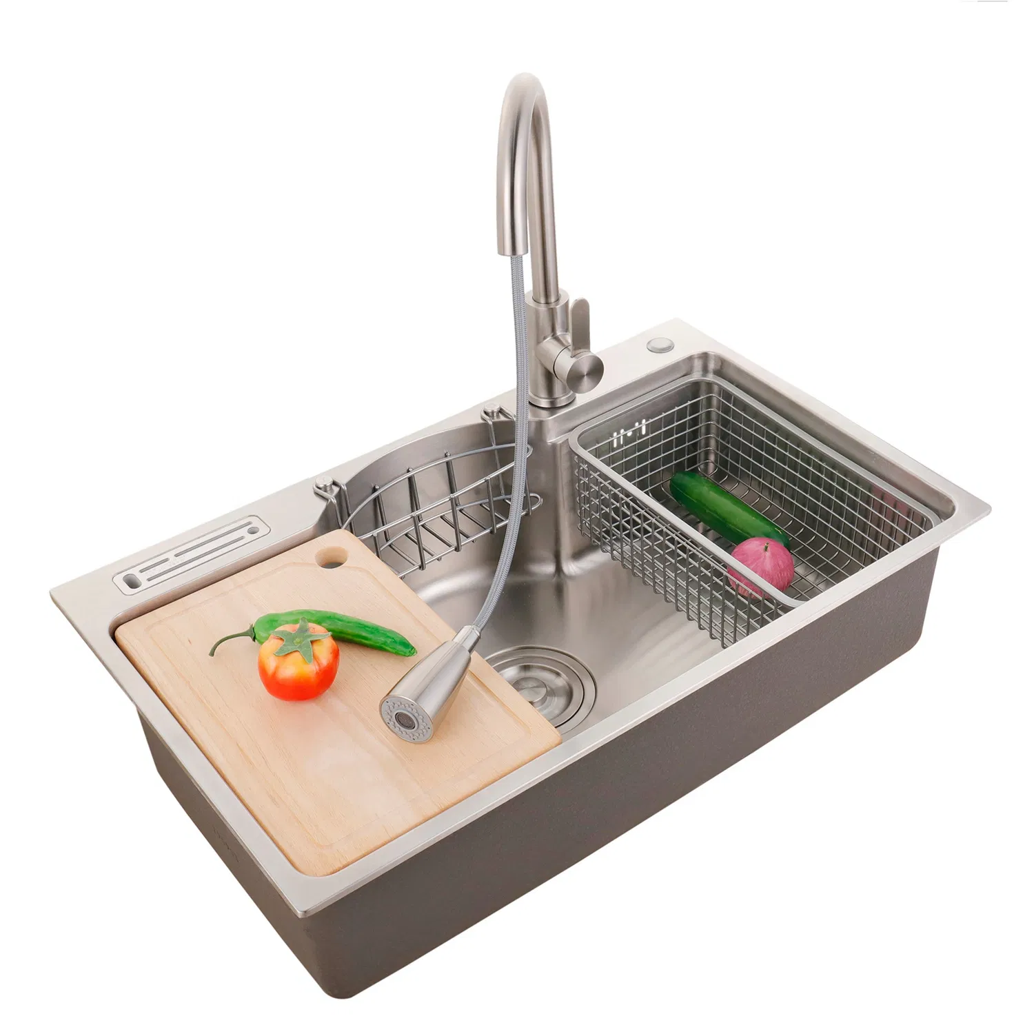 Single Bowl Handmade Kitchen Sink, Stainless Steel Sink (H7948DR)