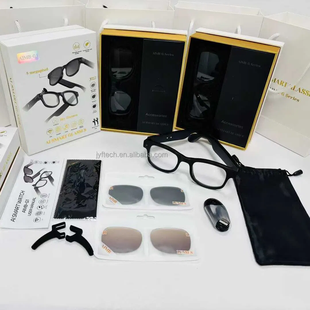 High Quality Smart Glasses G1 5MP HD Camera Video Audio Recording Bt Calls Music Voice Assistant Ai Translation WiFi Bt Glasses