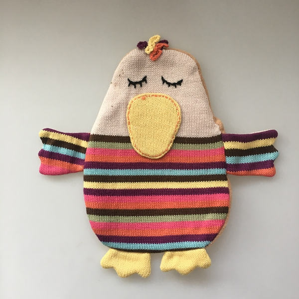 Knitted Hen Design Cover for Heat Bag and Rubber Bag